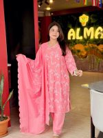 সম্পূর্ণ প্রিমিয়াম সুতি থ্রি পিস - Image 4